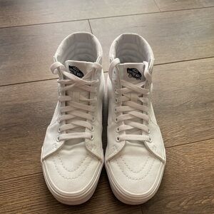 VANS Canvas Sk8-Hi White Women’s 6.5